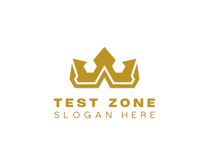 Gold Polygon Royalty logo design