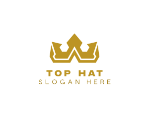 Gold Polygon Royalty logo design