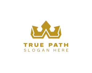 Gold Polygon Royalty logo design