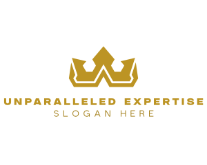 Gold Polygon Royalty logo design