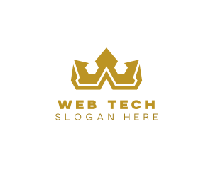 Gold Polygon Royalty logo design