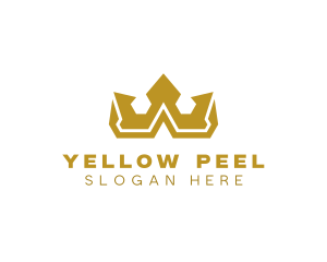 Gold Polygon Royalty logo design