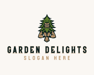 Angry Pine Tree Forest logo design