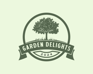 Tree Grass Planting logo design