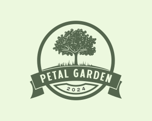 Tree Grass Planting logo design