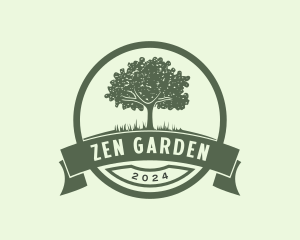 Tree Grass Planting logo design