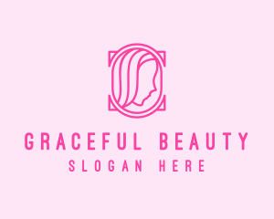 Pink Beautiful Woman Mirror logo