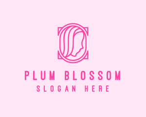 Pink Beautiful Woman Mirror logo design