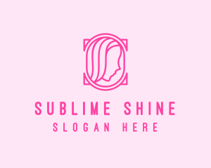 Pink Beautiful Woman Mirror logo