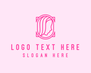 Celebrity - Pink Beautiful Woman Mirror logo design