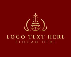 Pagoda Temple Architecture logo