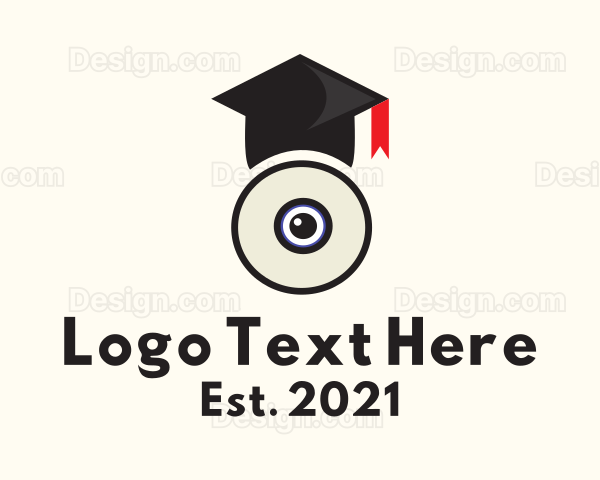 Webcam Graduation Cap Logo