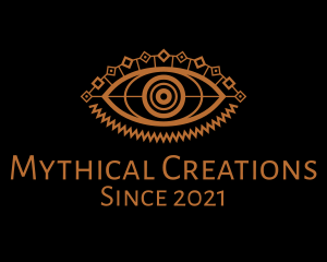 Gold Mythical Eye  logo design