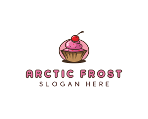 Cherry Cupcake Sweets logo design