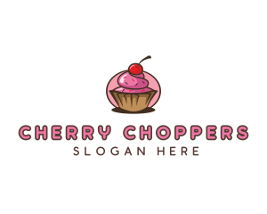 Cherry Cupcake Sweets logo design