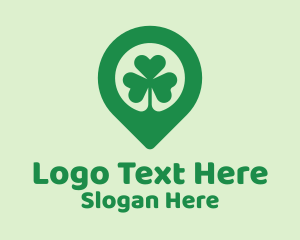 Irish Shamrock Location Pin logo