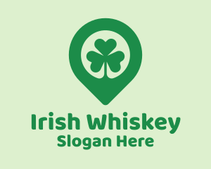 Irish Shamrock Location Pin logo