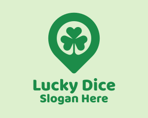 Irish Shamrock Location Pin logo design