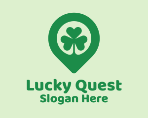 Irish Shamrock Location Pin logo design