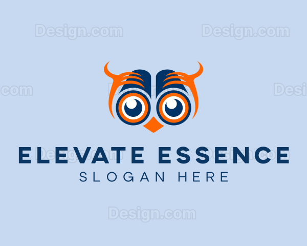 Telescope Eyes Owl Logo