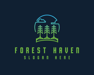 Pine Tree Forest logo design