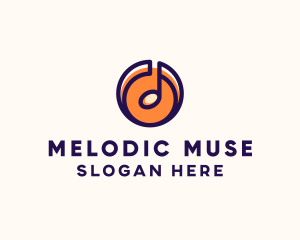 Media Music Note logo design