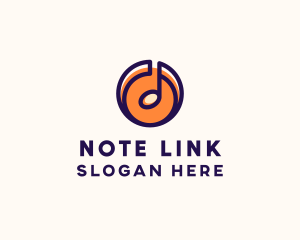 Media Music Note logo design