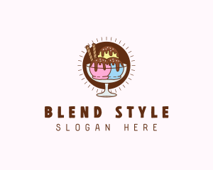 Ice Cream Sweet Sundae Logo