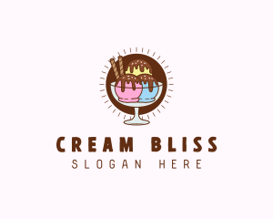 Ice Cream Sweet Sundae logo design