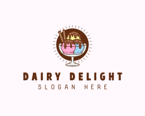 Ice Cream Sweet Sundae logo design