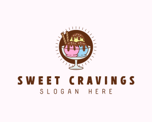 Ice Cream Sweet Sundae logo design