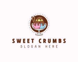 Ice Cream Sweet Sundae logo design