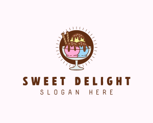 Ice Cream Sweet Sundae logo design