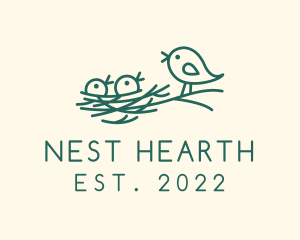 Bird Chick Nest logo