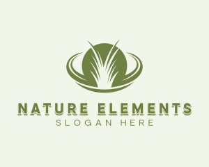 Nature Grass Lawn logo design