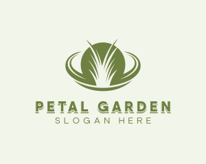 Nature Grass Lawn logo design