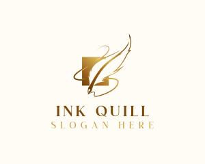 Luxury Quill Plume logo design