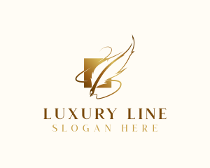 Luxury Quill Plume logo design