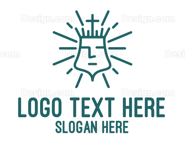 Abstract Christian Head Logo