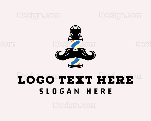 Mustache Hipster Barber Logo