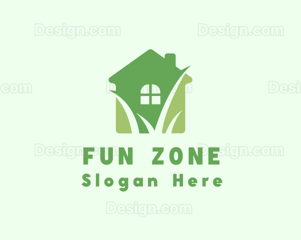 Apartment House Yard Grass Logo