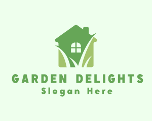 Apartment House Yard Grass logo design