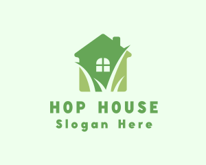 Apartment House Yard Grass logo design