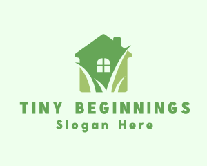 Apartment House Yard Grass logo design