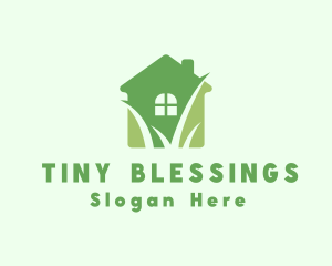 Apartment House Yard Grass logo design