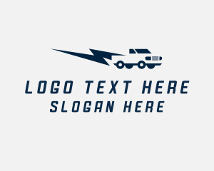 Lightning Fast Pickup Truck Logo