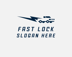 Lightning Fast Pickup Truck logo design