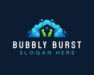 Sanitary Bubble Cleaner logo design