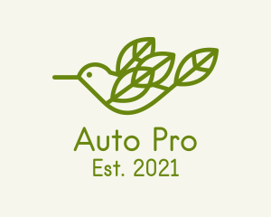 Green Bird Leaves logo