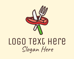 Meat Cutlery Steakhouse Logo